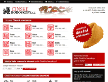 Tablet Screenshot of cinskehoroskopy.cz